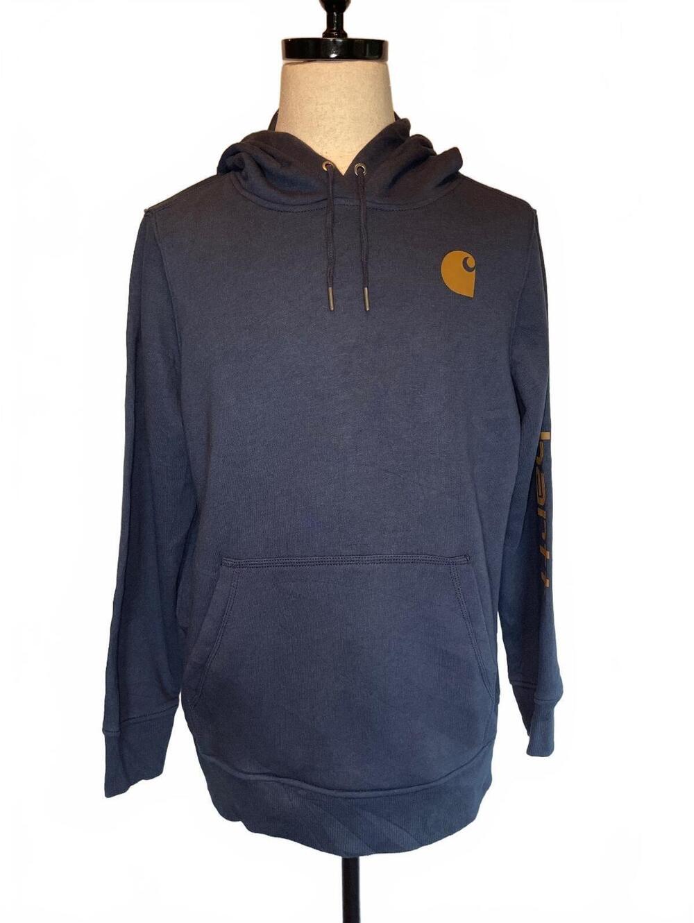 Carhartt TS0288-W Women's Heather Teal Hoodie XL Relaxed Fit Gorpcore Logo